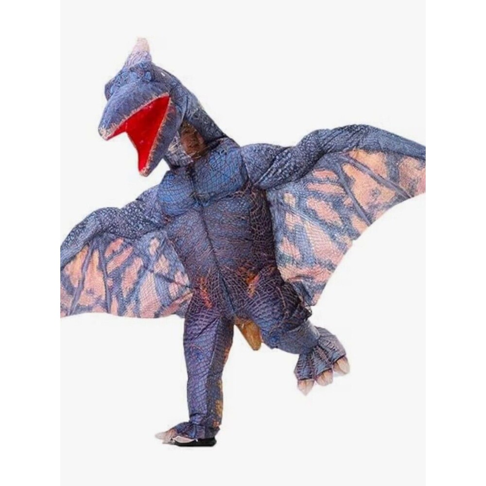 Inflatable Pterodactyl Dinosaur Costume Adult Halloween Cosplay Party with Fan